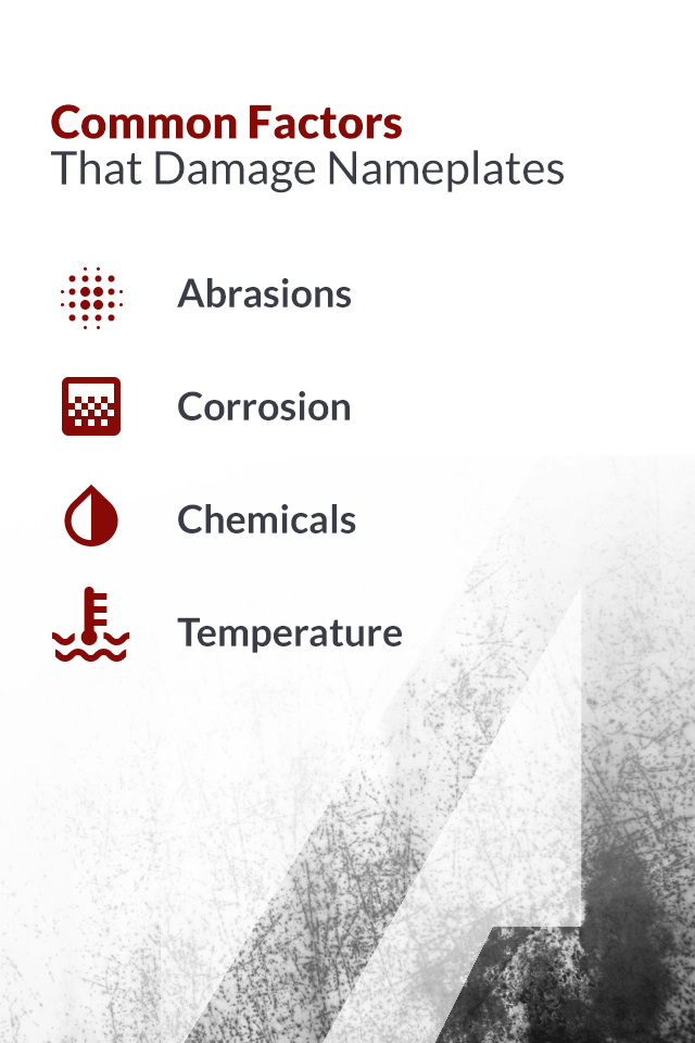 common factors damaging nameplates