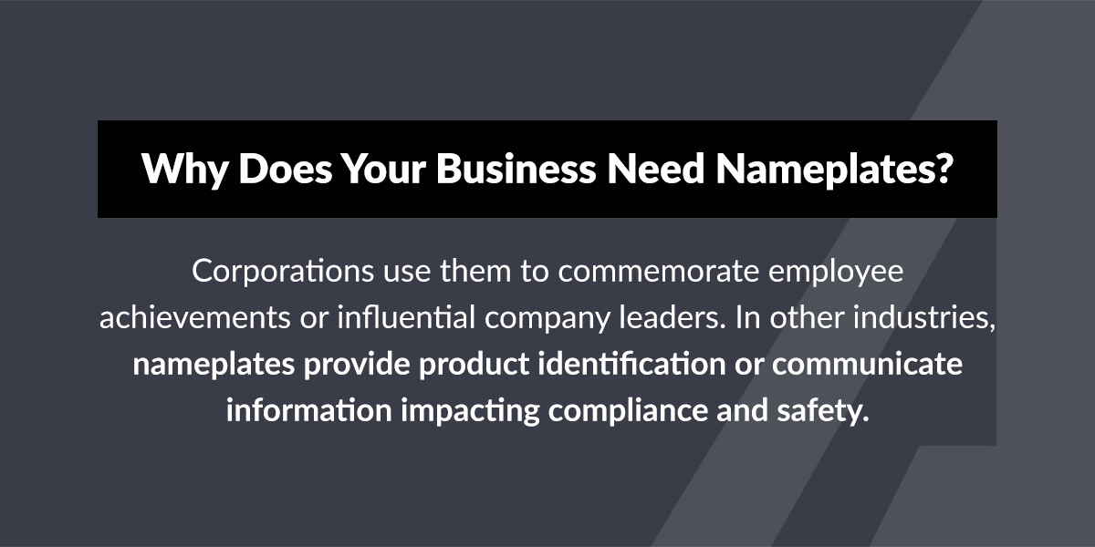 Why Does Your Business Need Nameplates?