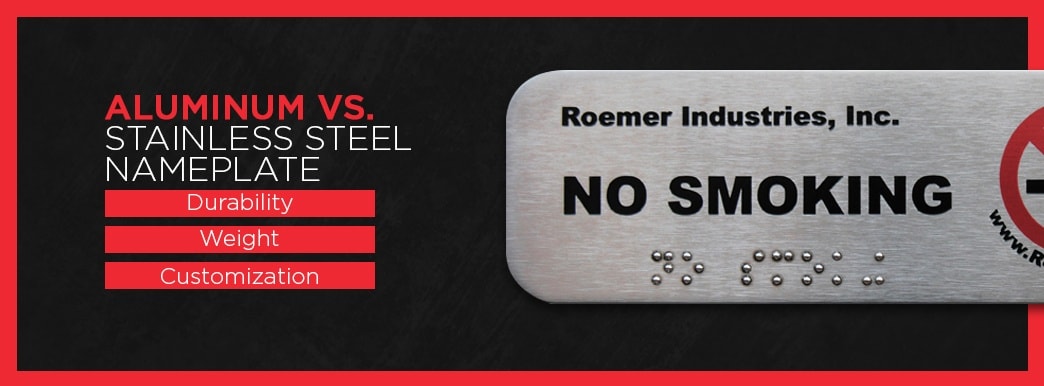 how to identify aluminum vs stainless steel nameplates