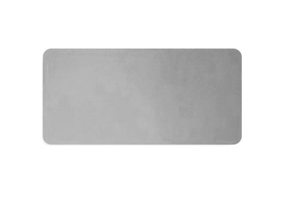 Clear anodized blank metal nameplate