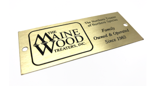 mainwood etched brass black nameplate