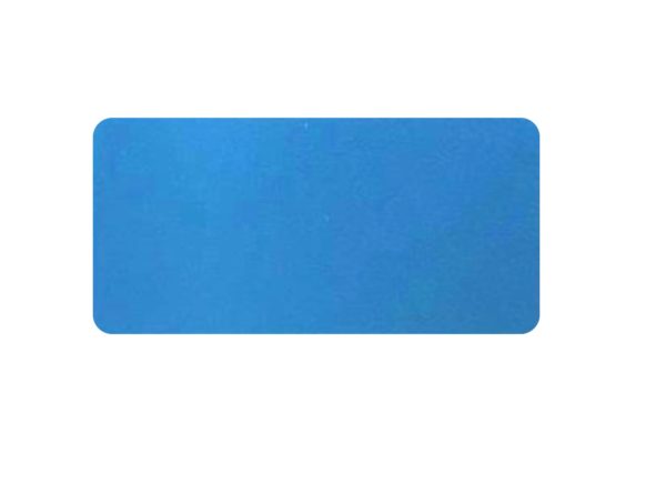 Blue anodized blank metal nameplate