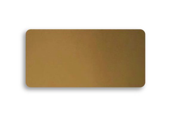 Gold anodized blank metal nameplate