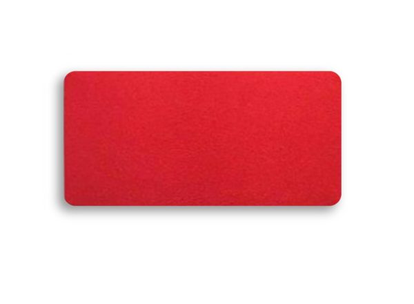 Red anodized blank metal nameplate